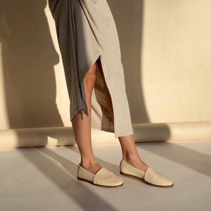 Nisolo Mara Woven Slip On in Bone